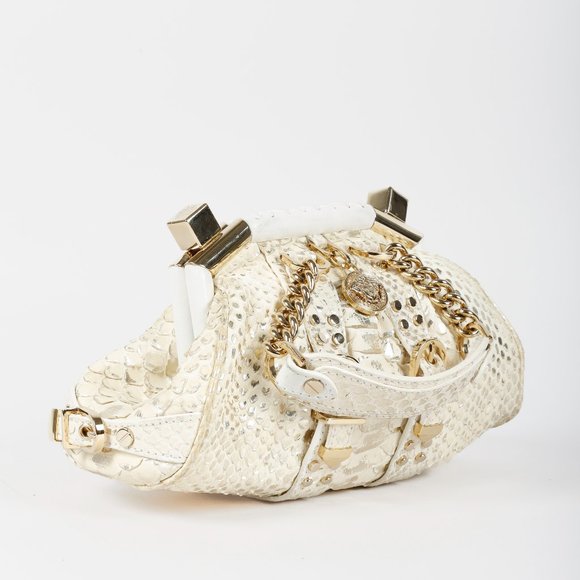 Versace Madonna Frame White Snake Mini Bag - Picture 2 of 11